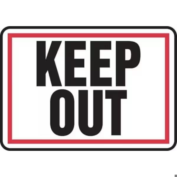 Accuform SAFETY SIGN KEEP OUT RED BORDER MADM974XV MADM974XV - main